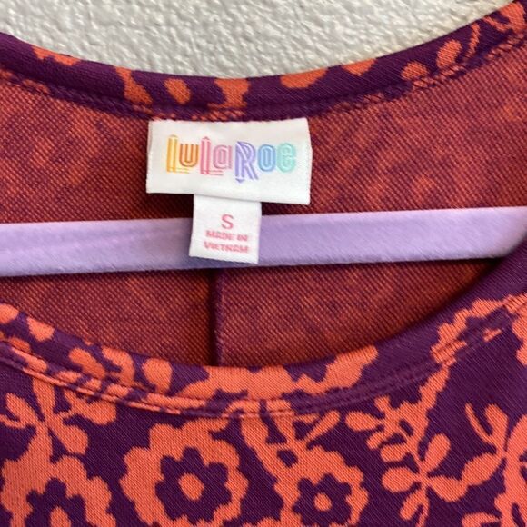 NWT- LuLaRoe- purple print Carly dress- size Small - Picture 3 of 8